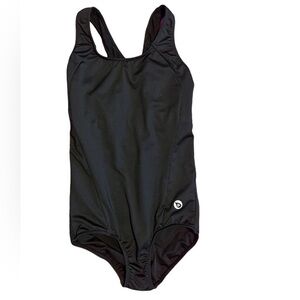 Baleaf Competition Racing Swimsuit Wide Strap Black One Piece Sz: 32 Medium